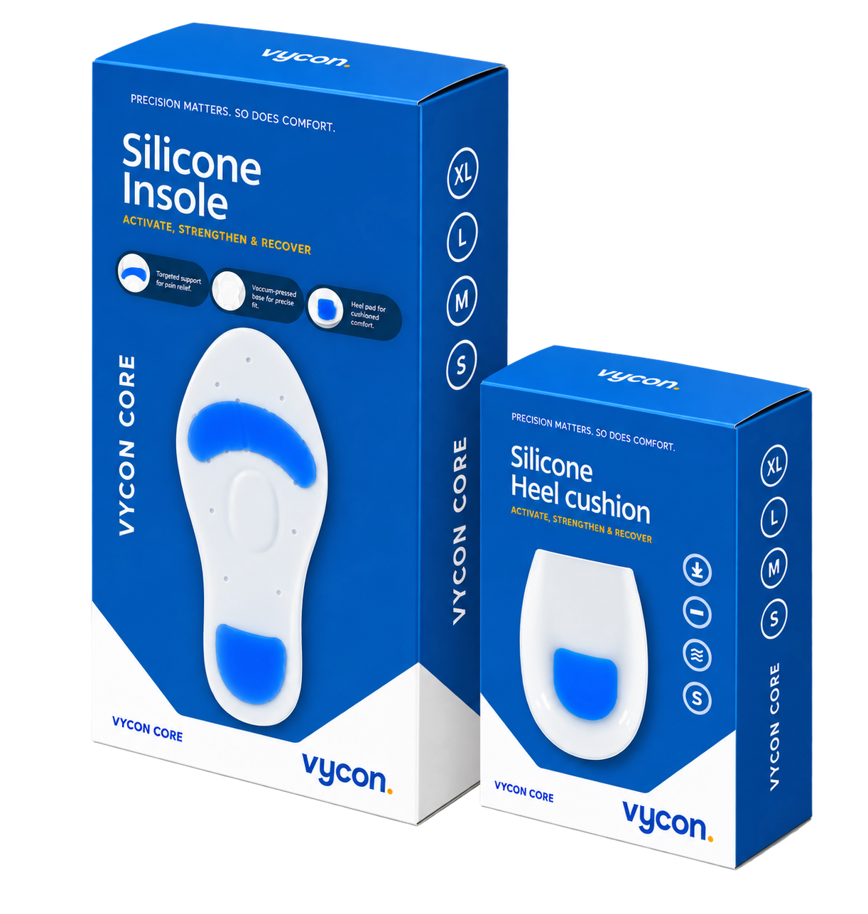 Vycon Core Silicone Insole and Heel Cushion boxes